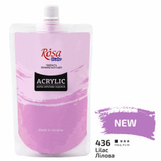 Краска акриловая Лиловая 200 мл ROSA Studio