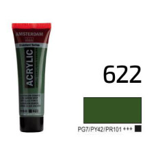 Краска акриловая AMSTERDAM, (622) Оливковый зеленый темный, 20 мл, Royal Talens