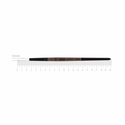 Кисть синтетика круглая MOON 1203R №7 короткая ручка ROSA