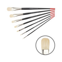 Пензель Синтетика овальна, Milk 1108FR, № 1, довга ручка KOLOS