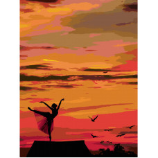 Холст на картоне с контуром, Пейзаж №40, 30х40, хлопок, акрил, ROSA START (GPA283840)