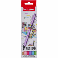 Набір лайнерів FINELINER Pastel, 6 кол Bruynzeel (60241206)