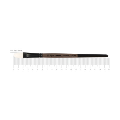Кисть синтетика овальная MOON 1203FR №12 короткая ручка ROSA