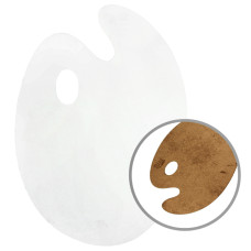 Палітра дерев'яна, овальна, ДВП ґрунтоване, 25х35см, ROSA Studio