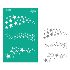Трафарет многоразовый, №3050, Фоновый 13х20см, серия Новый год, ROSA Talent