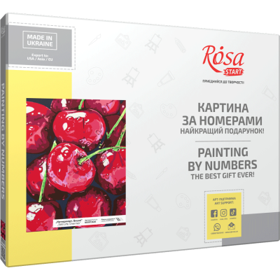 Картина за номерами Натюрморт. Вишні 35x45см у коробці ROSA START