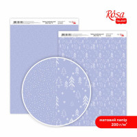 Папір дизайнерський двосторонній матовий „New Year“ 5, 21х29,7 см, 200 г/м2, ROSA TALENT