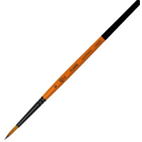 Пензель Синтетика кругла, FLAME 1368R, №6, коротка ручка ROSA 1368R06 