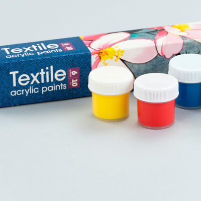 Набор акриловых красок для росписи тканей Flowers 6x10мл Arteo Набор акриловых красок для росписи тканей Flowers 6x10мл Arteo