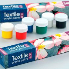 Набор акриловых красок для росписи тканей Flowers 6x10мл Arteo