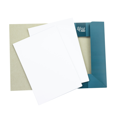 Папка бумаги для акварели А4 21х29,7см 220-200г/м2 20л Среднее и Мелкое зерно ROSA Studio