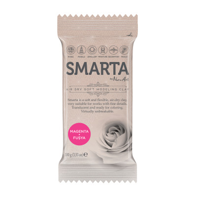 Пластика самозастывающая, Маджента, 100 г, Smarta