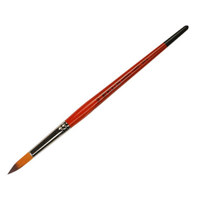 Пензель Синтетика кругла, Carrot 1097R, №10, коротка ручка KOLOS