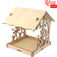 Кормушка для птиц 1, фанера, 22х20х22,5см, ROSA TALENT (286201)