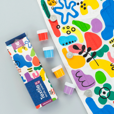 Набор акриловых красок для росписи тканей Colors 12x10мл Arteo
