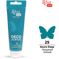 Акрил для декору, Лазурний темний, матовий, 75 мл, ROSA TALENT (322225)