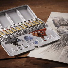 Набор акварельных красок Rembrandt DUSK 12х10мл металлический пенал Royal Talens