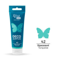 Акрил для декора, Бирюзовый, матовый, 75 мл, ROSA TALENT