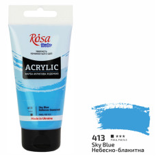Фарба акрилова, Небесно-блакитна, 75 мл, ROSA Studio (32241413)