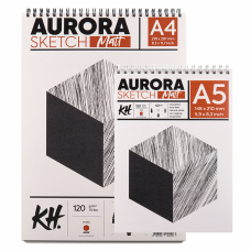 Альбом для эскизов на спирали Smooth Matt, А5 (14,8*21 см), 120 г/м2, 20 л, белый, Aurora