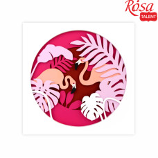 Набор картина 3D „Фламинго“, ДВП грунтованное, 5 слоев, 30х30 см, ROSA TALENT (N0003512)