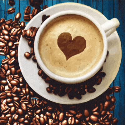 Холст на картоне с контуром, Натюрморт №40, 30х30, хлопок, акрил, ROSA START (GPA283240)