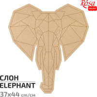 Основание для декорирования панно-мозаика „Слон“ 1, МДФ, 37х44 см, ROSA TALENT (487518)