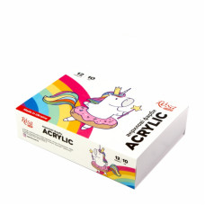 Набор акриловых красок Unicorn 12x10 мл, ROSA START 322111006