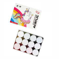 Набор акриловых красок Unicorn 12x10 мл, ROSA START 322111006