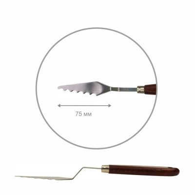 Мастихін ROSA Studio ArtWork №6 хвилястий, довжина 7,5 см