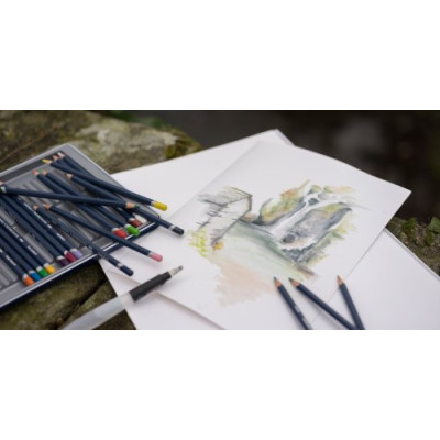 Набір акварельних олівців Watercolour, 12шт., мет. коробка, Derwent