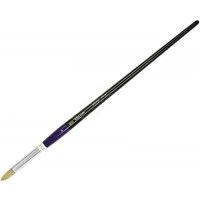 Пензлик Щетина кругла, 411, №6, довга ручка ROSA Studio