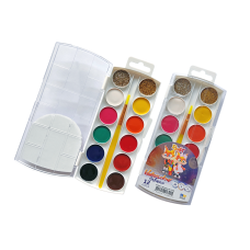 Набор акварельных красок с кистью 12 шт, Rudix