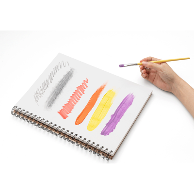 Блокнот на спіралі Mixed Media, 22,9х30,5см, 180г/м2, 40л, HIMI