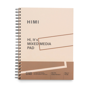 Блокнот на спіралі Mixed Media, 22,9х30,5см, 180г/м2, 40л, HIMI