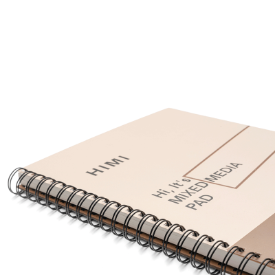 Блокнот на спіралі Mixed Media, 22,9х30,5см, 180г/м2, 40л, HIMI