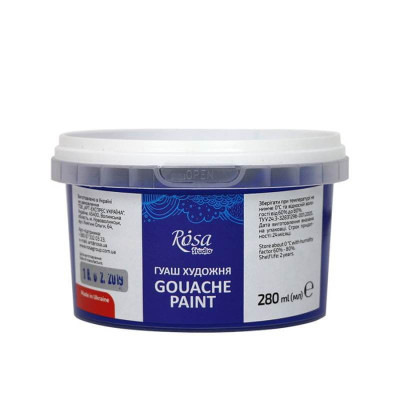 Фарба гуашева, Ультрамарин, 280 мл, ROSA Studio