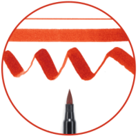 Маркер акварельний пензель KOI Sakura, Червоний №19