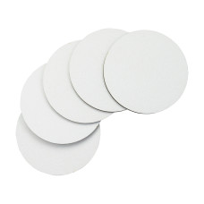 Полотно на картоне, круглое, 10 см, набор 5 шт, хлопок, акрил, ROSA Studio