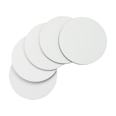 Полотно на картоні, кругле, 10 см, набiр 5 шт, бавовна, акрил, ROSA Studio