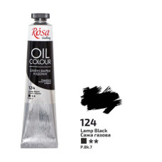 Фарба олійна, Сажа газова, 45 мл, ROSA Gallery