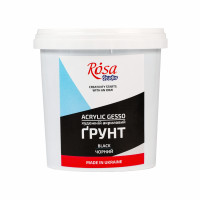 Грунт акриловий художній чорний, 500 мл, ROSA Studio
