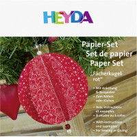 Набор бумаги для декораций Шар красный, 6,5см (20 шт), 10см (20 шт), 120г/м2, Heyda