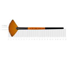 Кисть Синтетика веерная, FLAME 1368FN, №10, кор ручка ROSA 1368FN10