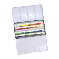 Набір акварельних фарб GALLERY в металічному пеналі, 24кольорів, кювета, MUNGYO