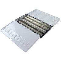 Пенал для акварельних фарб металевий, 28 кювет, ROSA Gallery