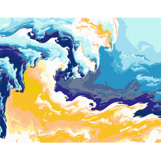Набір-стандарт, картина за номерами, „Хвилі незалежності“, 35х45см, ROSA START