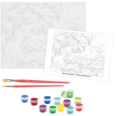 Набір-стандарт, картина за номерами, „Хвилі незалежності“, 35х45см, ROSA START