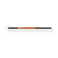 Кисть Синтетика овальная, FLAME 1368FR, №1, кор ручка ROSA 1368FR01