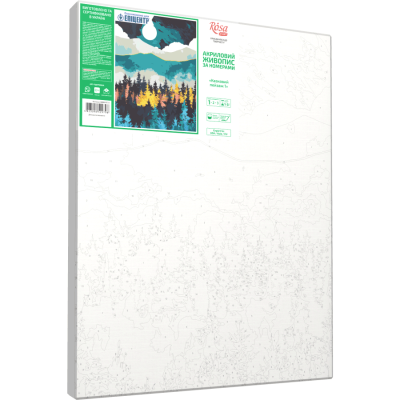 Набір-стандарт, картина за номерами, „Казковий пейзаж 1“, 35х45см, ROSA START